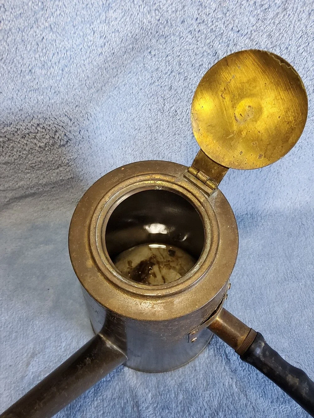 Vintage Brass Turkish Coffee Pot Side / Handle Watering Can / Tallow Pot Japan